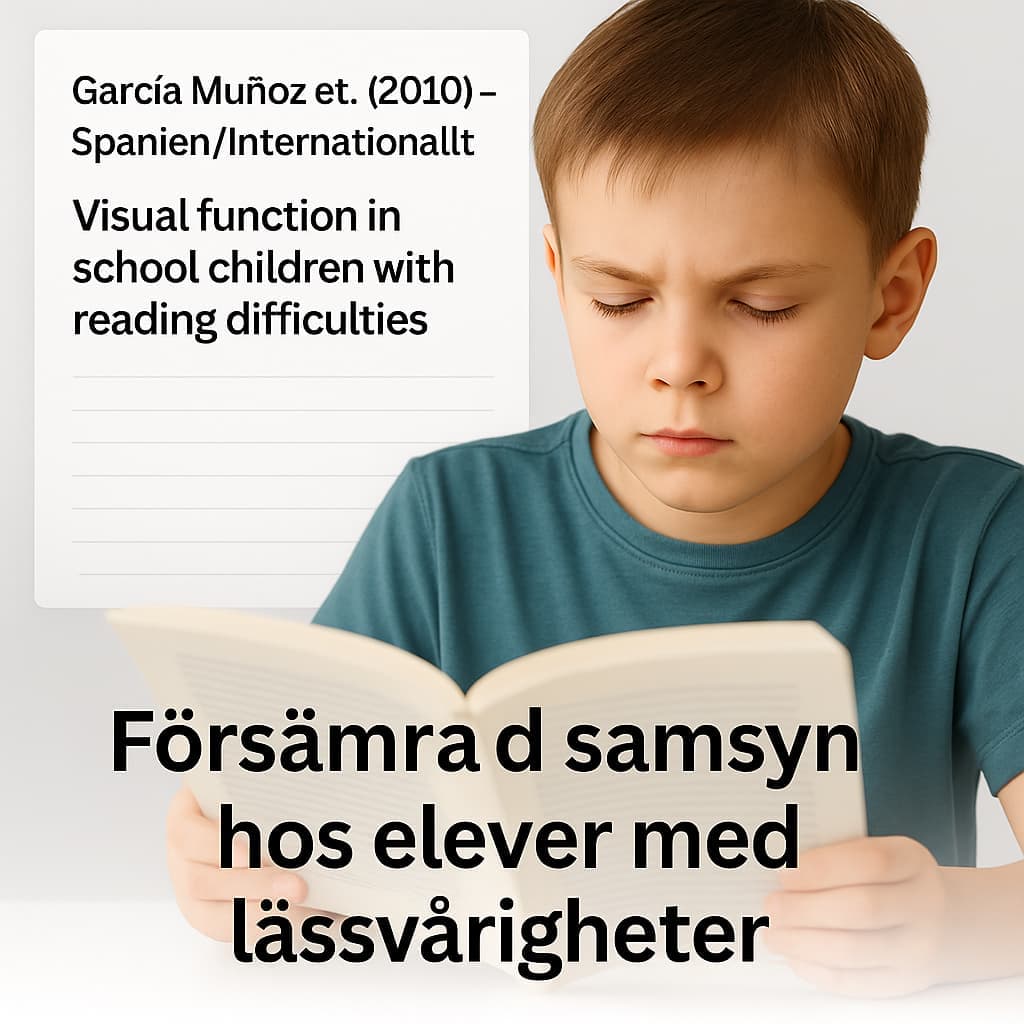Försämrad samsyn hos elever med lässvårigheter