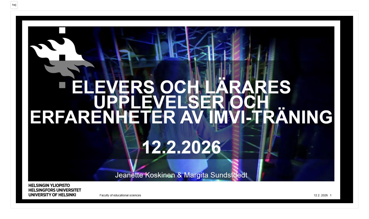 Forskningsstudie startar i Kauniaisten kaupunki - Grankulla stad, Finland!