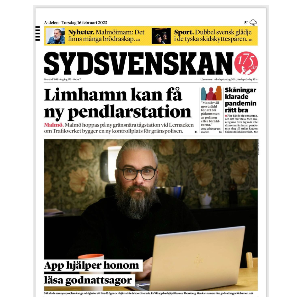 Imvi Labs klär förstasidan i Sydsvenskan